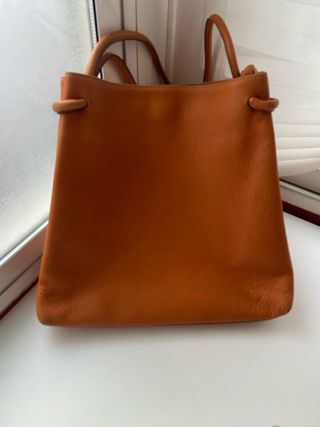 Bolso de piel naranja Cats