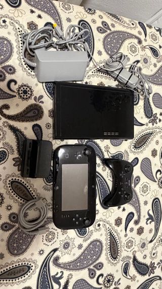 Nintendo Wii U Negra Completa