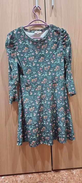 Vestido verde estampado floral