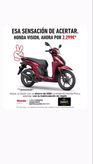 promoción Honda vision 110