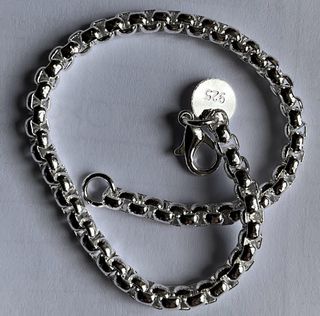 Braccialetto d'argento unisex lungo 29 cm