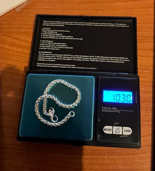 Braccialetto d'argento unisex lungo 29 cm