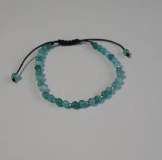 Pulsera Cuentas Oro 14k y Turquesa