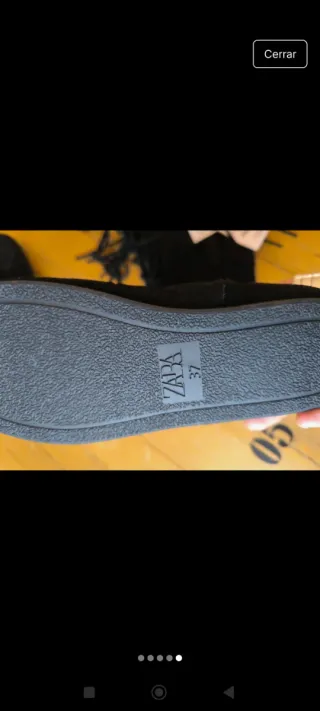 Botas negras altas de ante de Zara