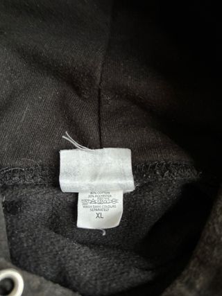 Felpa con cappuccio nera XL