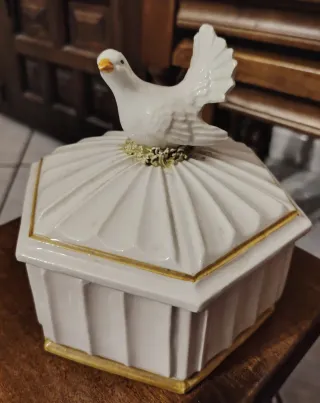 Portagioie Ceramica Vintage Colomba Anni '70