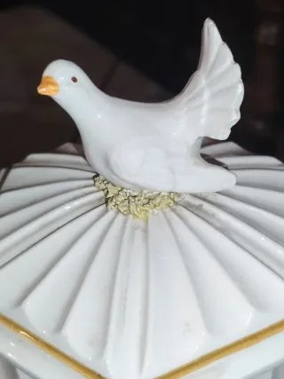 Portagioie Ceramica Vintage Colomba Anni '70