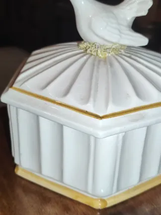 Portagioie Ceramica Vintage Colomba Anni '70