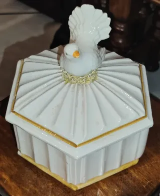 Portagioie Ceramica Vintage Colomba Anni '70