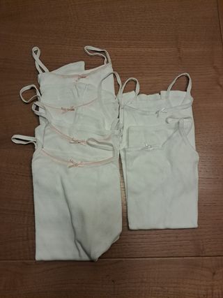 Pack 6 camisetas interiores tirantes niña 6-8 años
