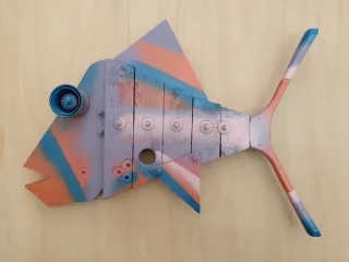 Quadro pesce arte riciclo creativo