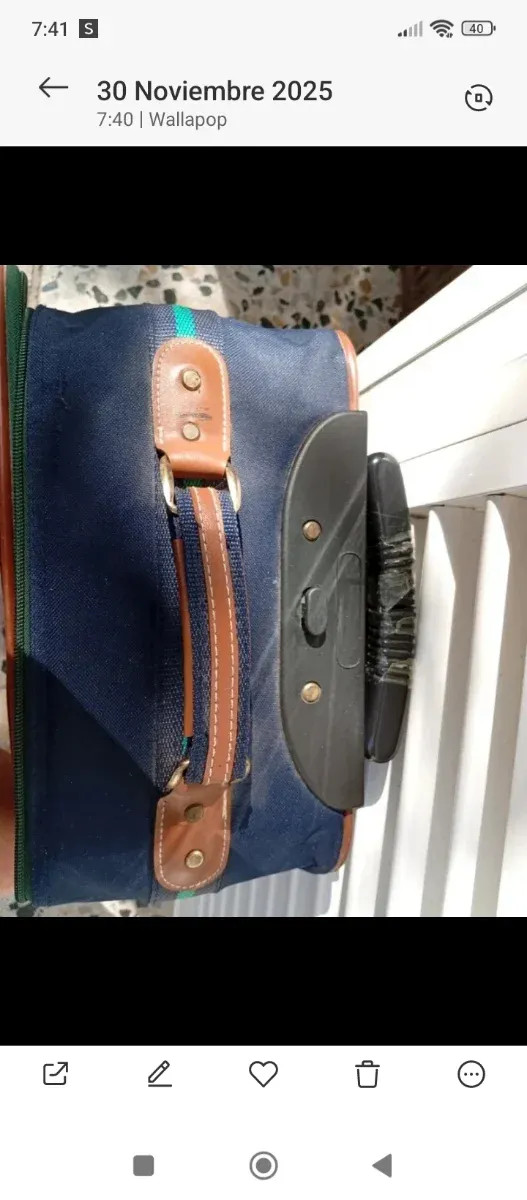 Maleta económica verde y morada