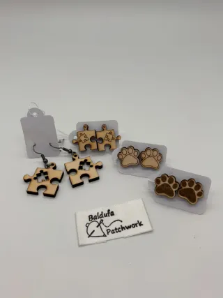 Pendientes madera personalizados