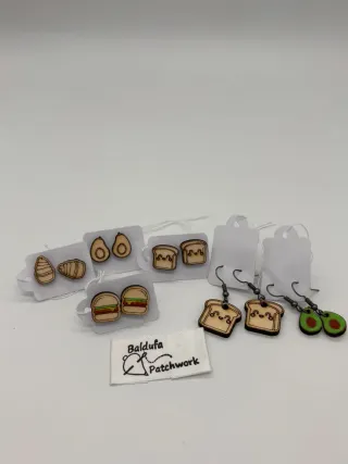 Pendientes madera personalizados
