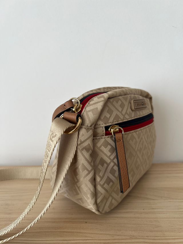 Bolso bandolera Tommy Hilfiger Crema