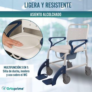 OrtoPrime Silla Ruedas Ducha WC Personas Mayores