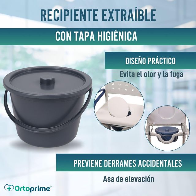 OrtoPrime Cadeira de Rodas para Duche e WC para Idosos