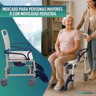 OrtoPrime Silla Ruedas Ducha WC Personas Mayores