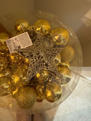 100 Bolas Navideñas Doradas