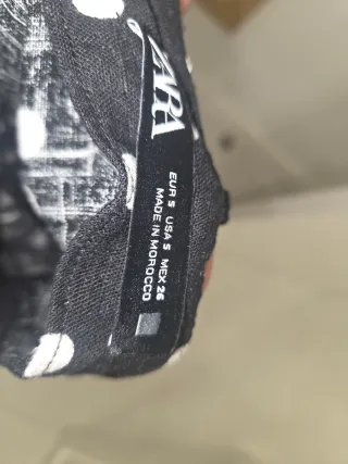 Vestido midi lunares negro y blanco