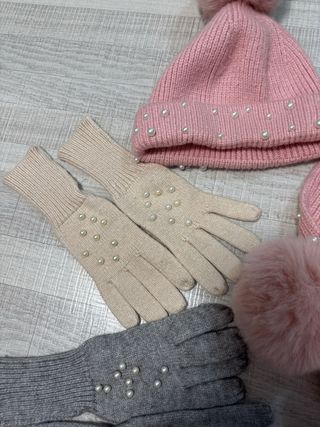 Conjunto Zara Gorro, Bufanda y Guantes Niña