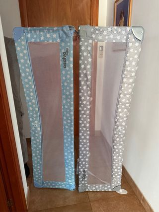 2 Barreras Cama 150cm - Gris y Azul