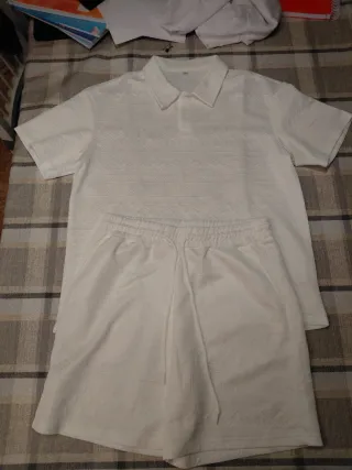 Conjunto Polo y Shorts Blanco