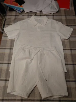 Conjunto Polo y Shorts Blanco