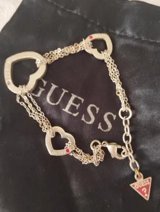 Braccialetto a cuori Guess color argento