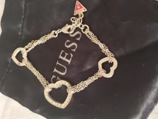 Braccialetto a cuori Guess color argento