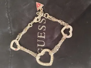Braccialetto a cuori Guess color argento