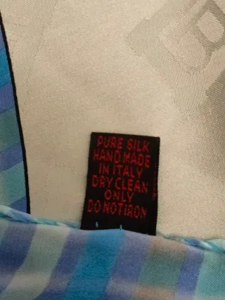 Foulard Seta Laura Biagiotti Blu/Bianco