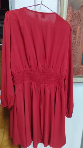 Vestido rojo oscuro talla 2XL
