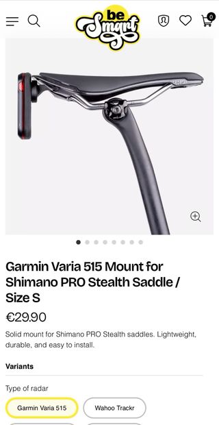 Soporte Garmin Varia Sillín PRO Stealth