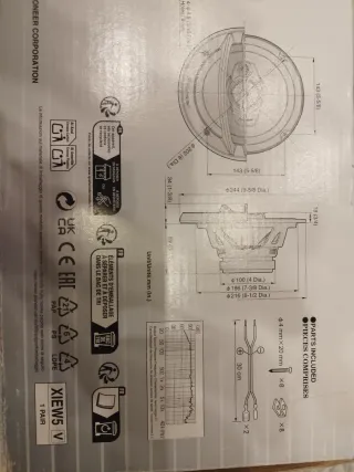 Altavoces Pioneer TS-A2013I 500W Negro