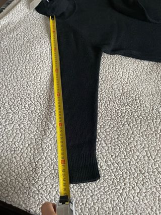 Abito lungo maglia collo alto nero