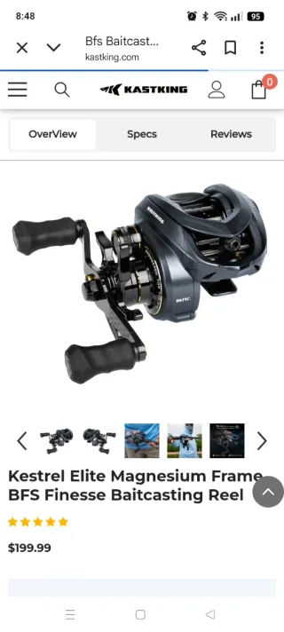 Carrete de baitcasting Kastking Kestrel Elite