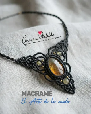 Collar Macramé con Citrino