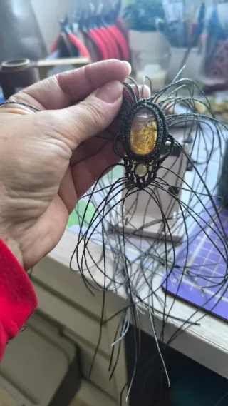 Collar Macramé con Citrino