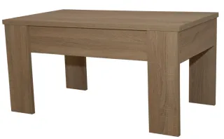 Mesita de centro elevable madera y metal