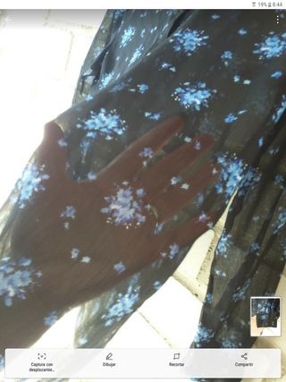 Blusa mujer  Mango Collection azul y negra M