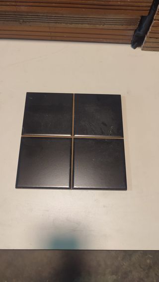 Azulejo Negro Brillo 20x20 , lote 25 unidades