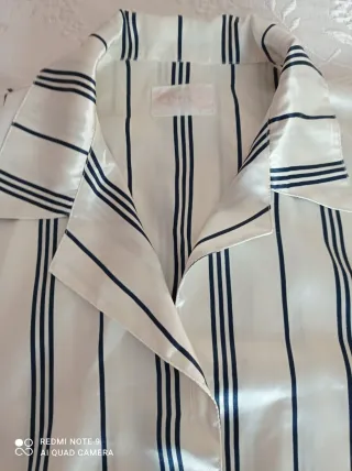 Pigiama donna righe blu e bianche