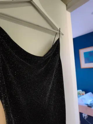 Vestido mini fiesta negro brillante