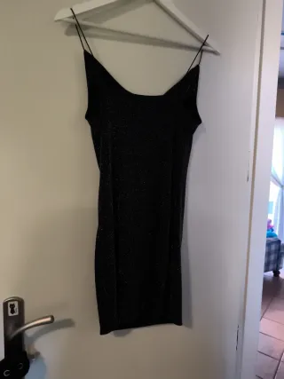 Vestido mini fiesta negro brillante