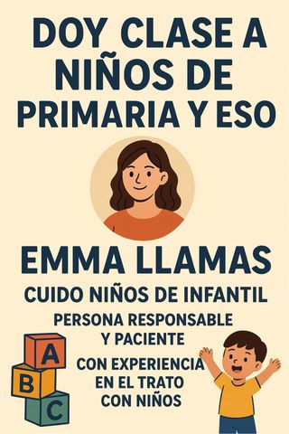 Doy clases y cuido niños.