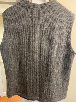 Chaleco Lacoste Lana Talla XXL Gris