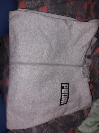 Sudadera Puma Gris con Cremallera