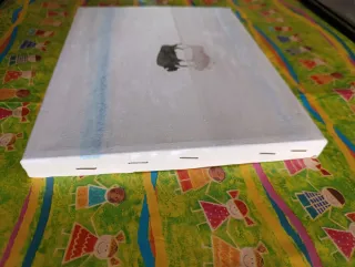 Dipinto Acrilico Bisonte su tela