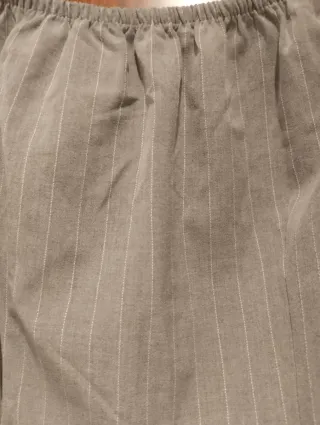 Top manga larga gris